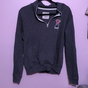 Grey UPenn quarter zip SIZE LARGE
